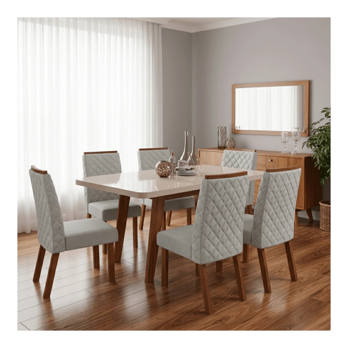 Mesa de jantar com 6 cadeiras